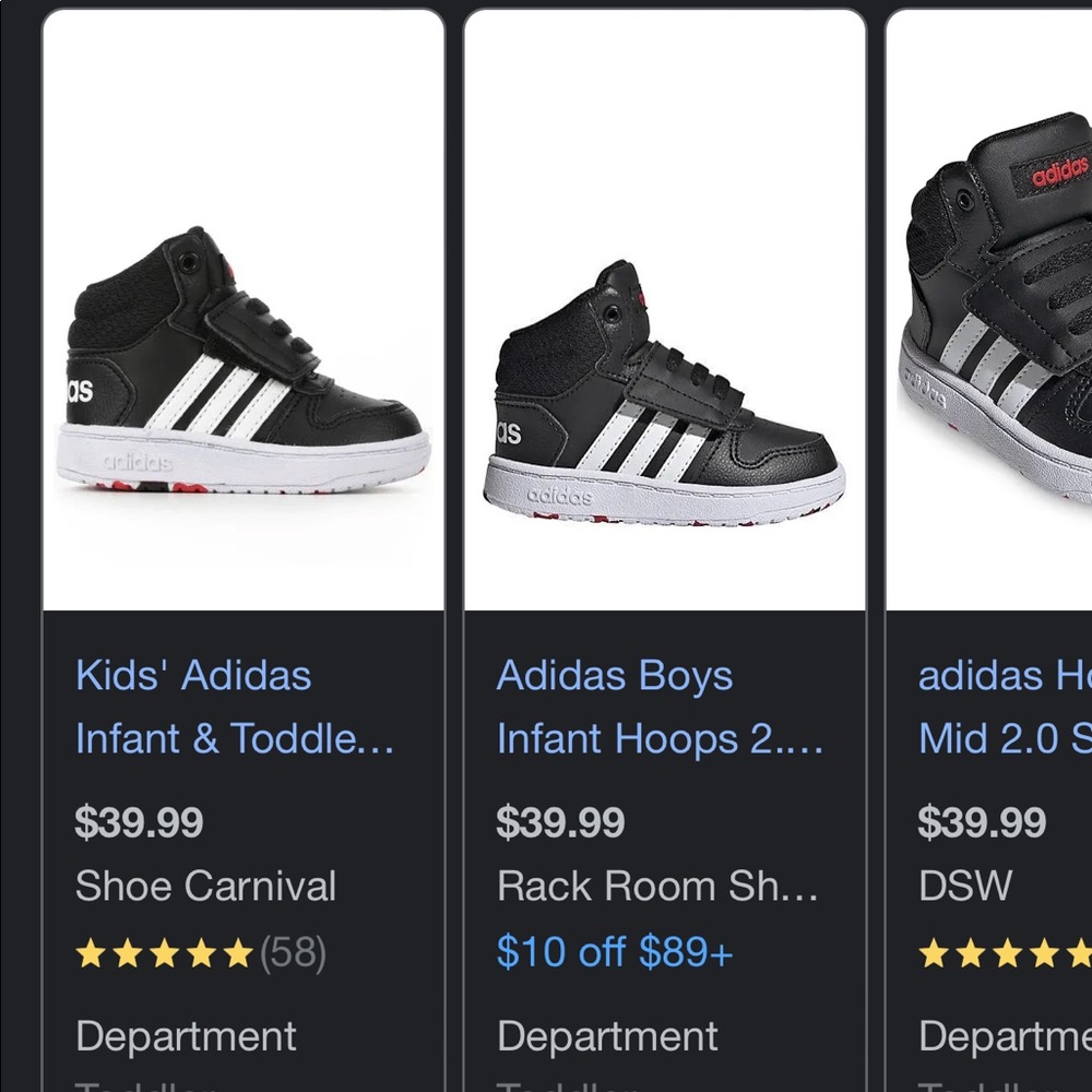 Kids' Adidas Infant & Toddler Hoops Mid 2 Retro Basketball Sneakers